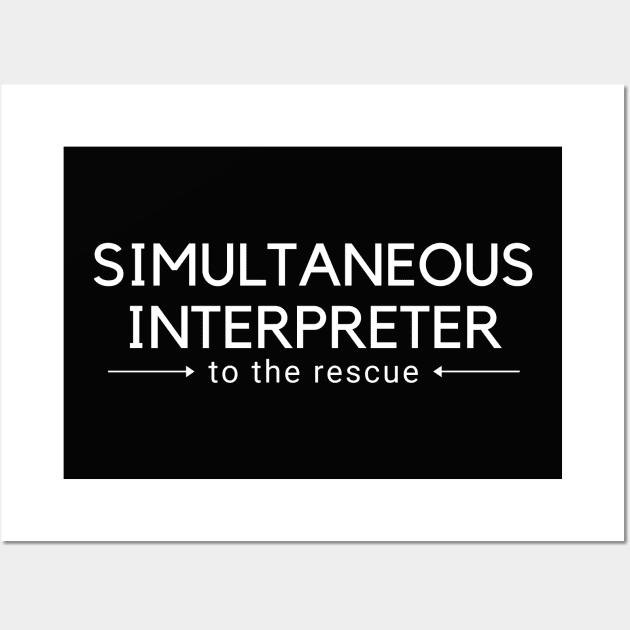 Simultaneous Interpreter To The Rescue Wall Art by mon-